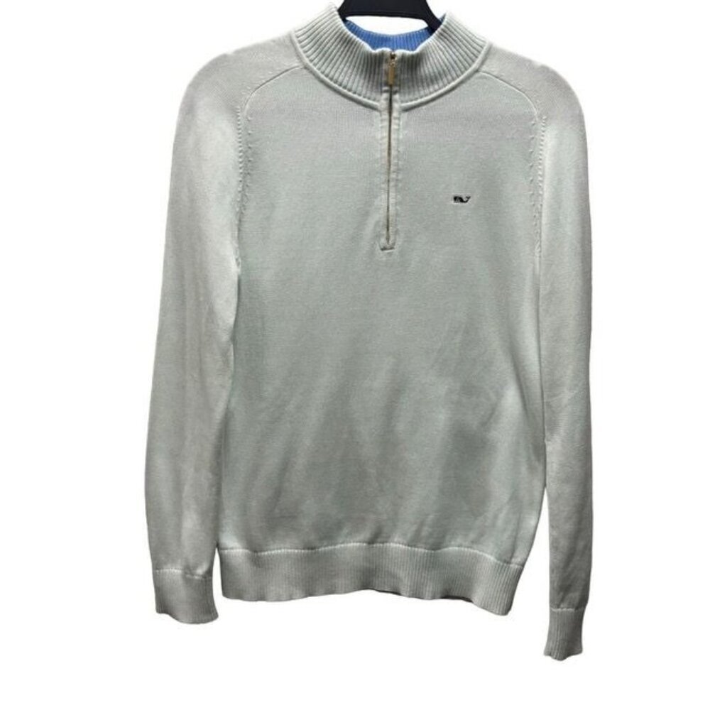 Vineyard Vines Womens  Small Half-Zip Pullover Sweater Light Blue